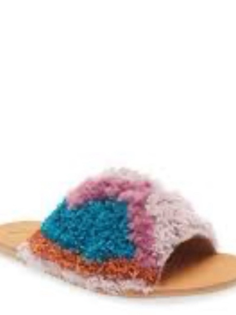 Free people Yuma Shaggy Fluff Woven Slide Sandals 39 9 new
